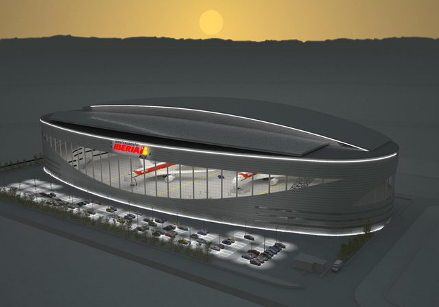 Futuro hangar de Iberia en el aeropuerto del Prat (Barcelona)